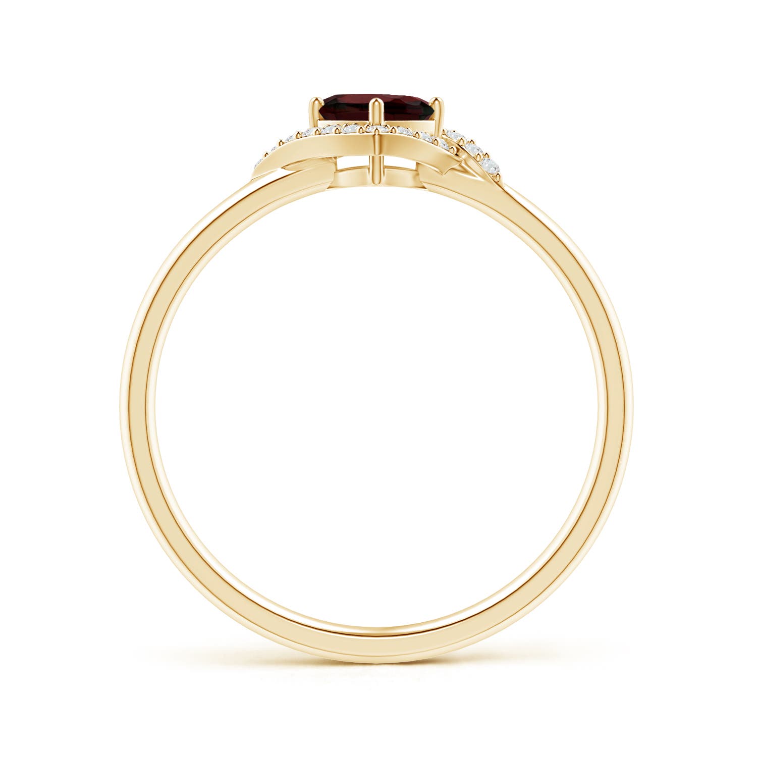 AA - Garnet / 0.46 CT / 14 KT Yellow Gold