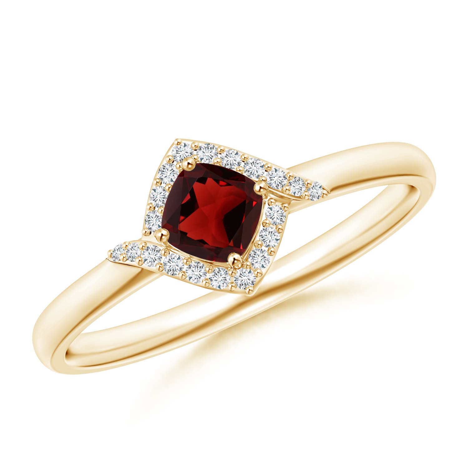 AAA - Garnet / 0.46 CT / 14 KT Yellow Gold