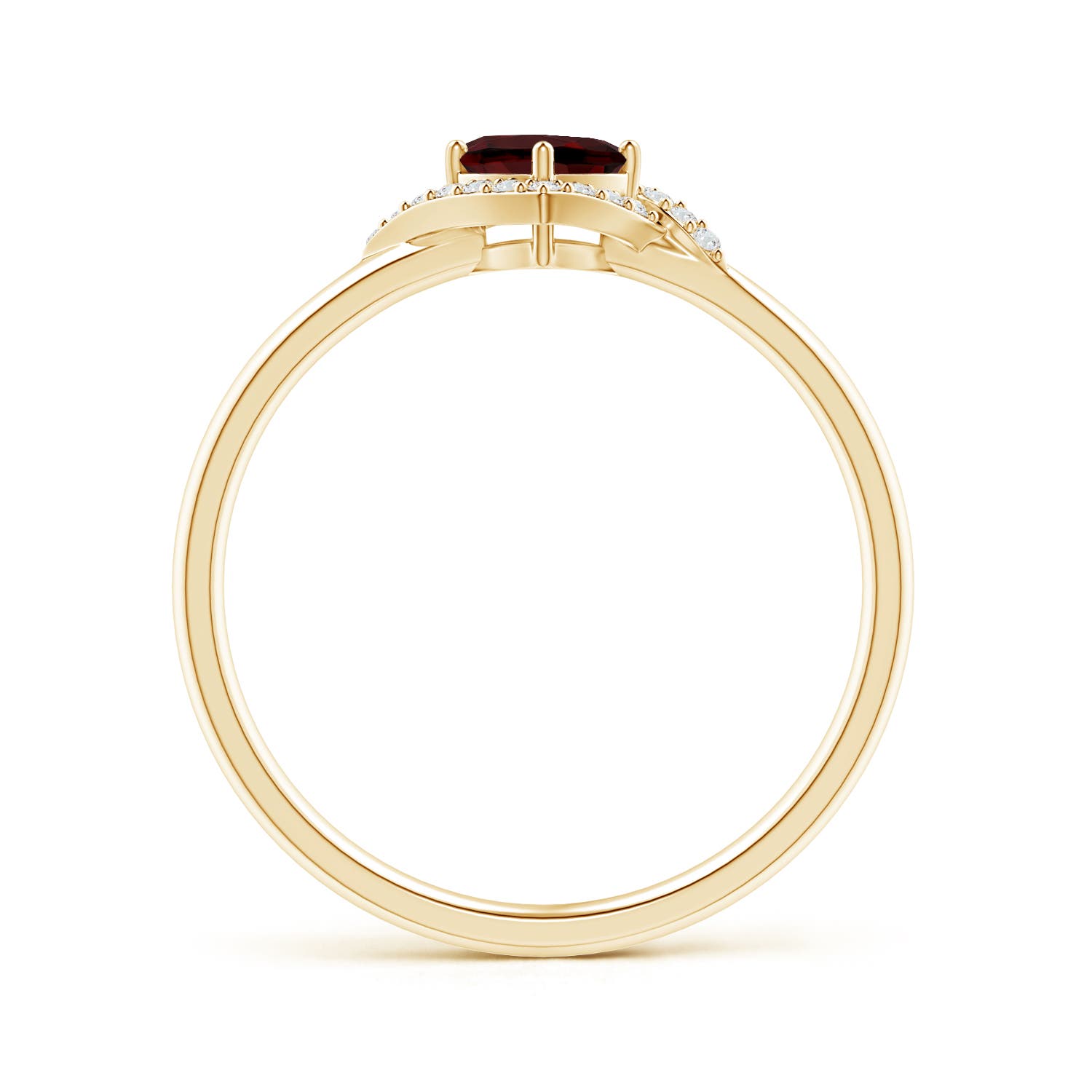 AAA - Garnet / 0.46 CT / 14 KT Yellow Gold