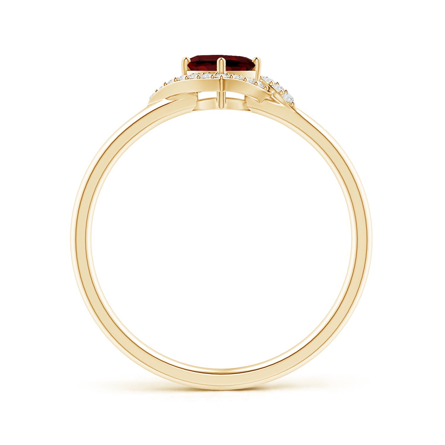 AAAA - Garnet / 0.46 CT / 14 KT Yellow Gold