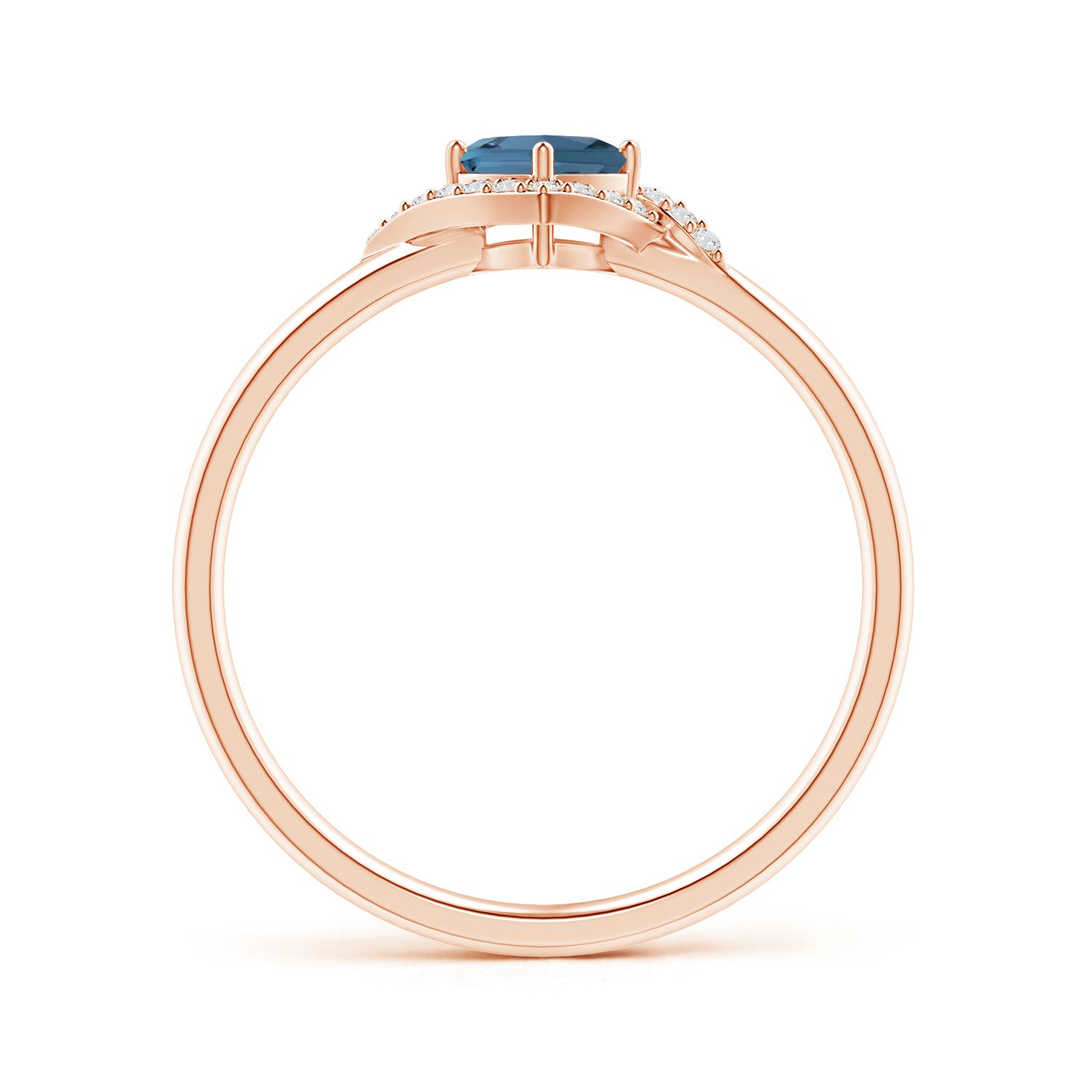 A - London Blue Topaz / 0.44 CT / 14 KT Rose Gold