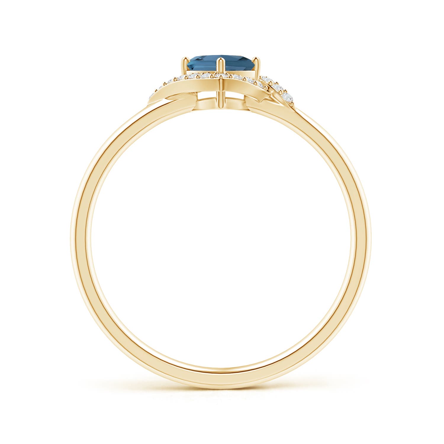 A - London Blue Topaz / 0.44 CT / 14 KT Yellow Gold