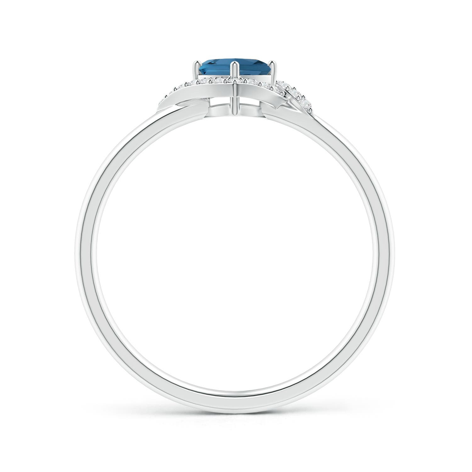 AA - London Blue Topaz / 0.44 CT / 14 KT White Gold