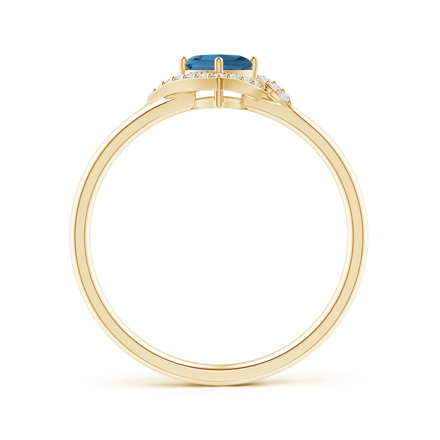 AA - London Blue Topaz / 0.44 CT / 14 KT Yellow Gold