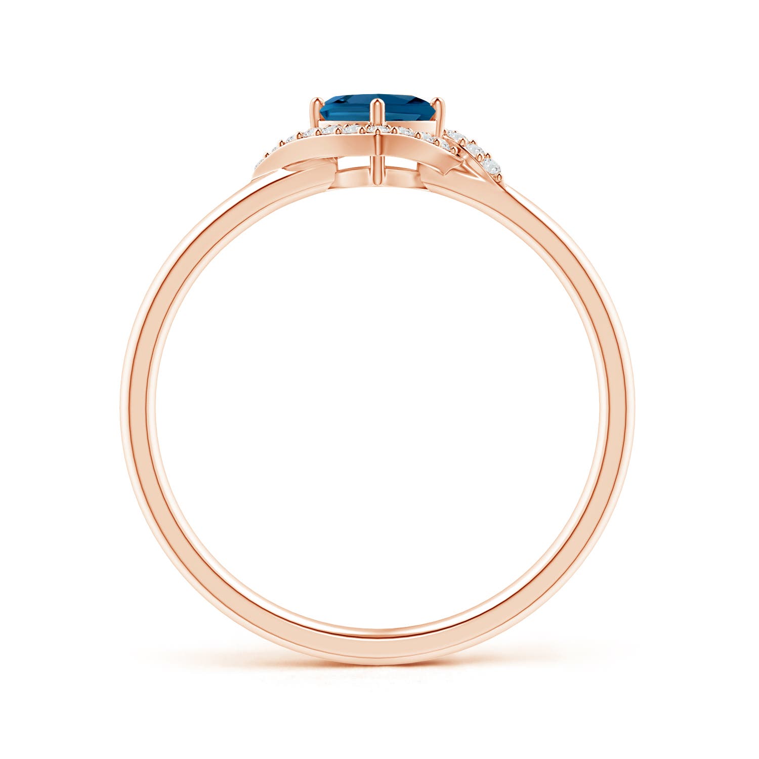 AAA - London Blue Topaz / 0.44 CT / 14 KT Rose Gold