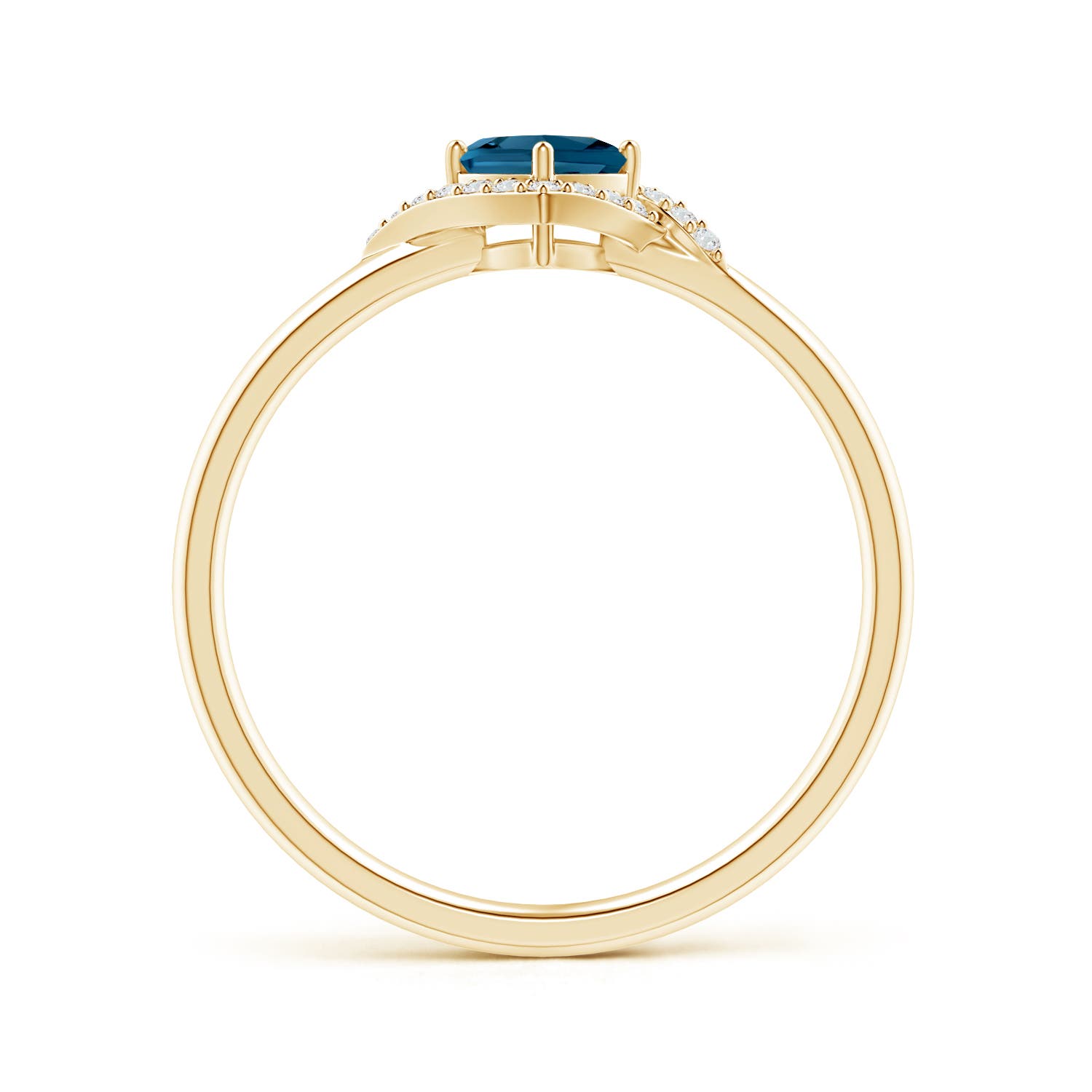 AAAA - London Blue Topaz / 0.44 CT / 14 KT Yellow Gold