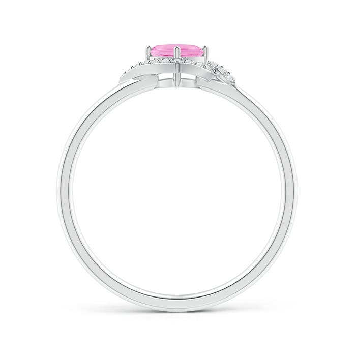 A - Pink Sapphire / 0.41 CT / 14 KT White Gold