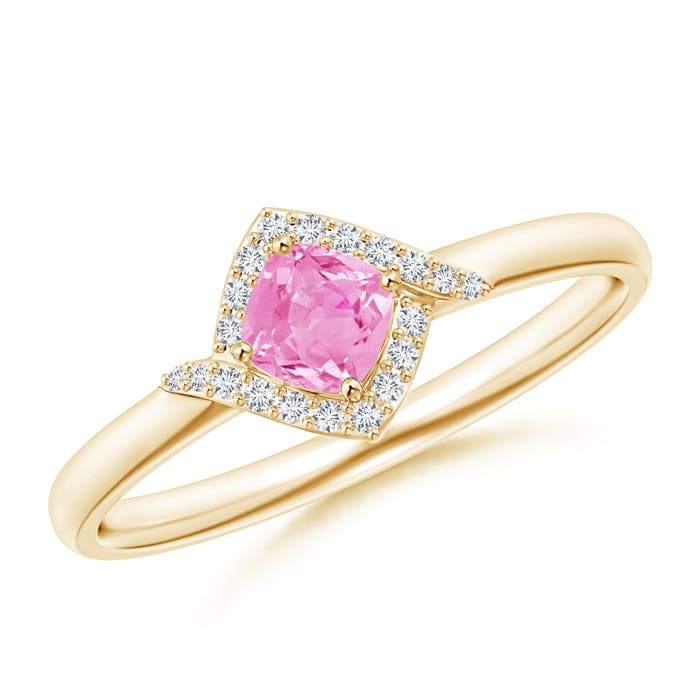 A - Pink Sapphire / 0.41 CT / 14 KT Yellow Gold