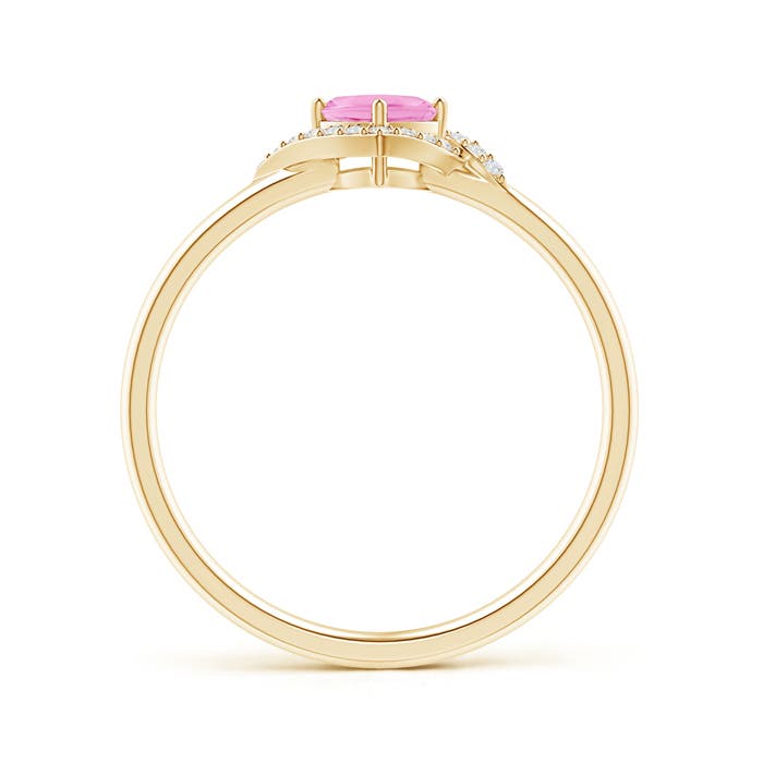 A - Pink Sapphire / 0.41 CT / 14 KT Yellow Gold