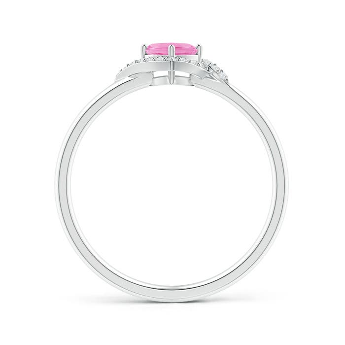 AA - Pink Sapphire / 0.41 CT / 14 KT White Gold