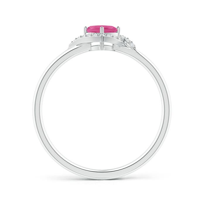 AAA - Pink Sapphire / 0.41 CT / 14 KT White Gold