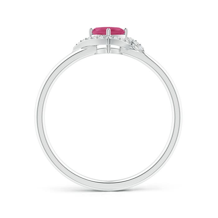 AAAA - Pink Sapphire / 0.41 CT / 14 KT White Gold