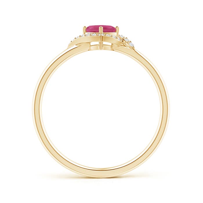 AAAA - Pink Sapphire / 0.41 CT / 14 KT Yellow Gold