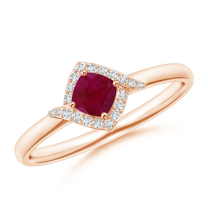 A - Ruby / 0.41 CT / 14 KT Rose Gold