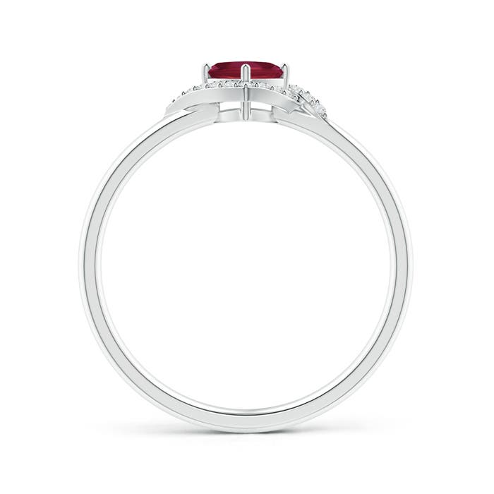 A - Ruby / 0.41 CT / 14 KT White Gold