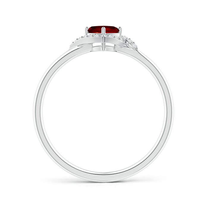 AAAA - Ruby / 0.41 CT / 14 KT White Gold