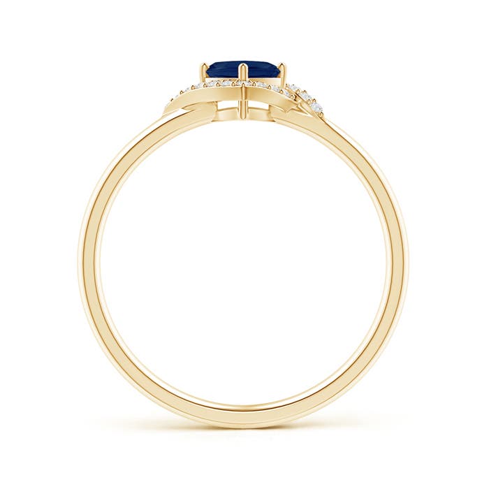 A - Blue Sapphire / 0.41 CT / 14 KT Yellow Gold