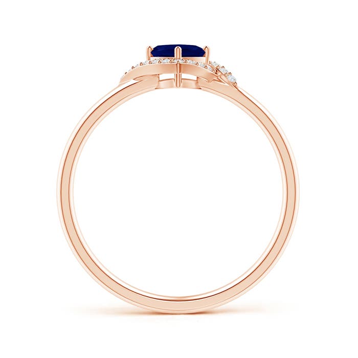 AA - Blue Sapphire / 0.41 CT / 14 KT Rose Gold