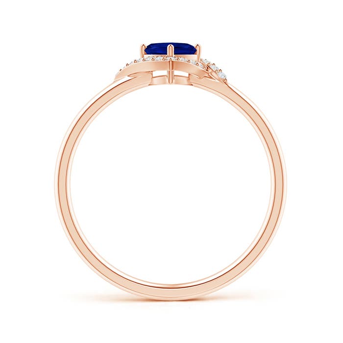 AAAA - Blue Sapphire / 0.41 CT / 14 KT Rose Gold