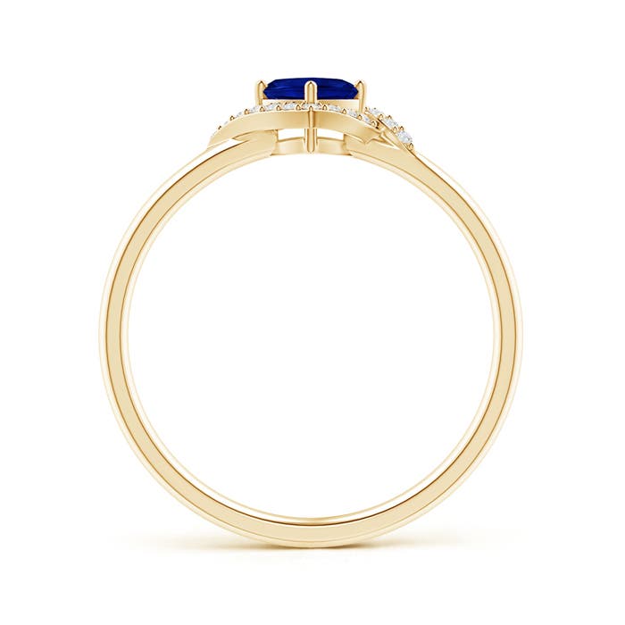 AAAA - Blue Sapphire / 0.41 CT / 14 KT Yellow Gold