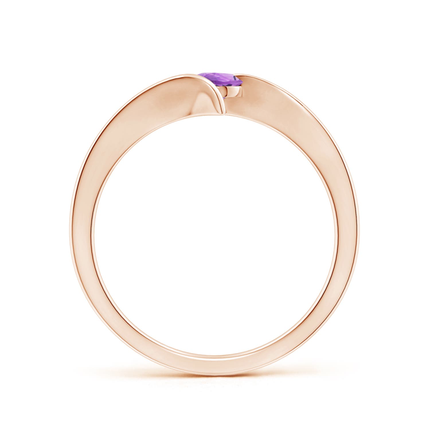 A - Amethyst / 0.25 CT / 14 KT Rose Gold