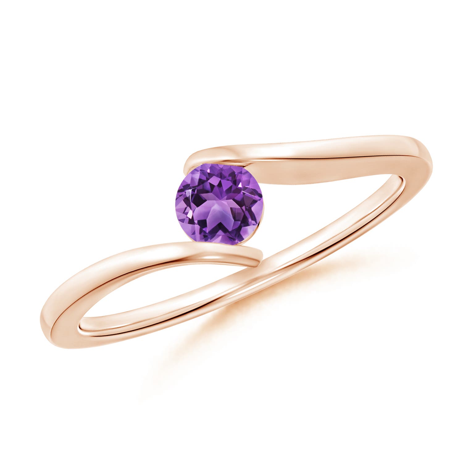 AA - Amethyst / 0.25 CT / 14 KT Rose Gold