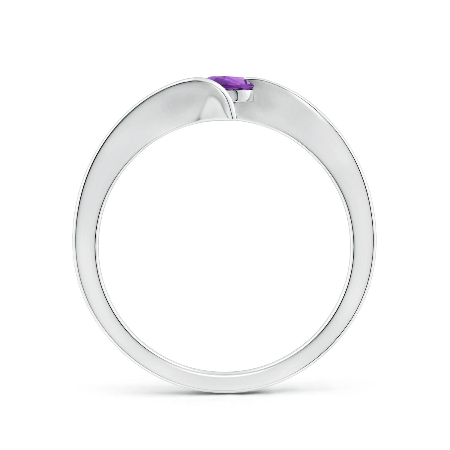 AAA - Amethyst / 0.25 CT / 14 KT White Gold