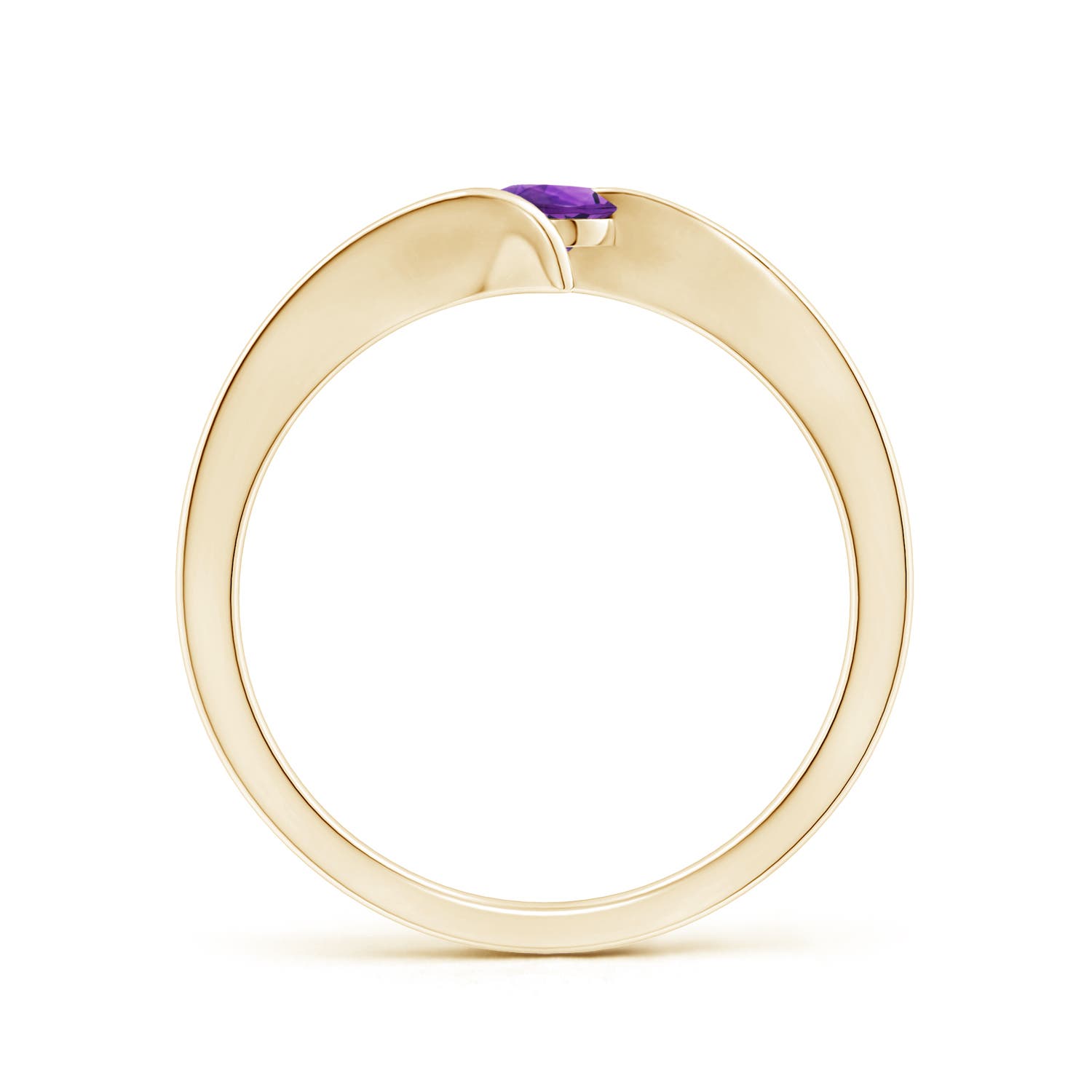 AAAA - Amethyst / 0.25 CT / 14 KT Yellow Gold