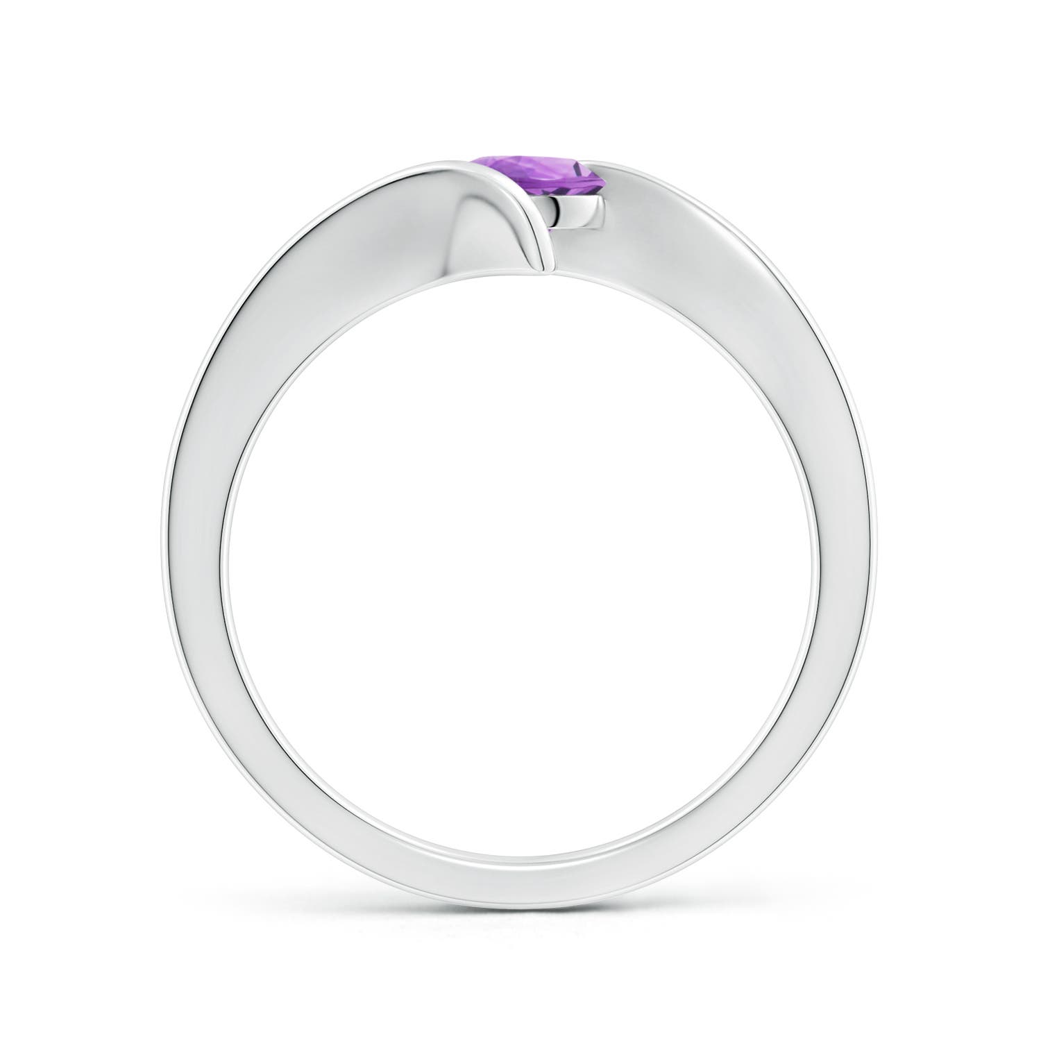 A - Amethyst / 0.45 CT / 14 KT White Gold