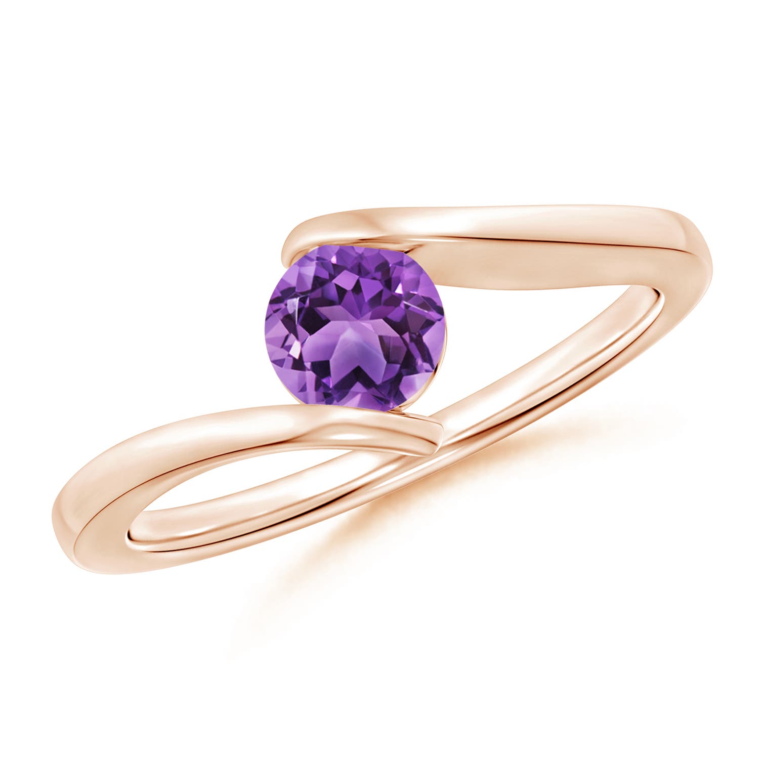 AA - Amethyst / 0.45 CT / 14 KT Rose Gold