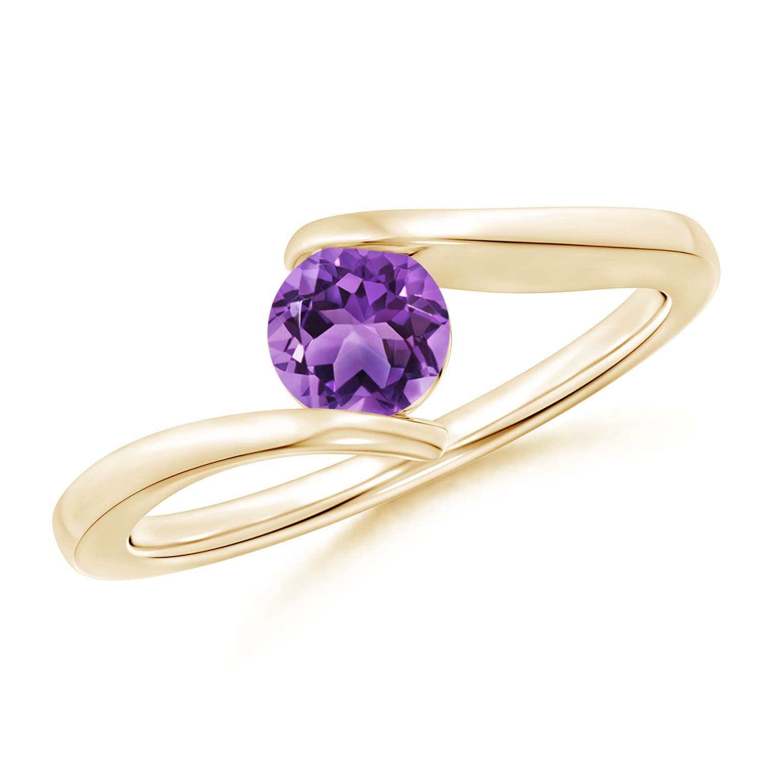 AA - Amethyst / 0.45 CT / 14 KT Yellow Gold