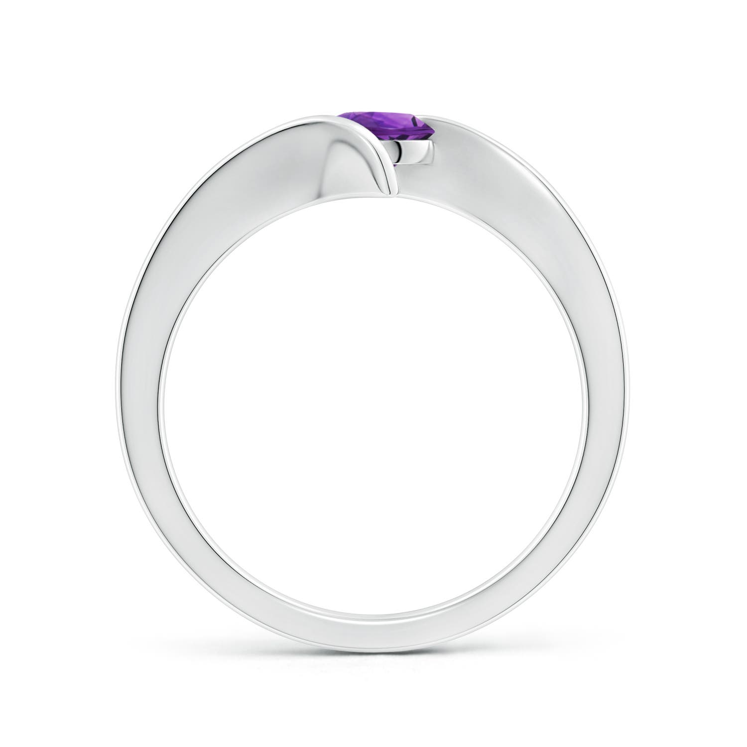 AAAA - Amethyst / 0.45 CT / 14 KT White Gold