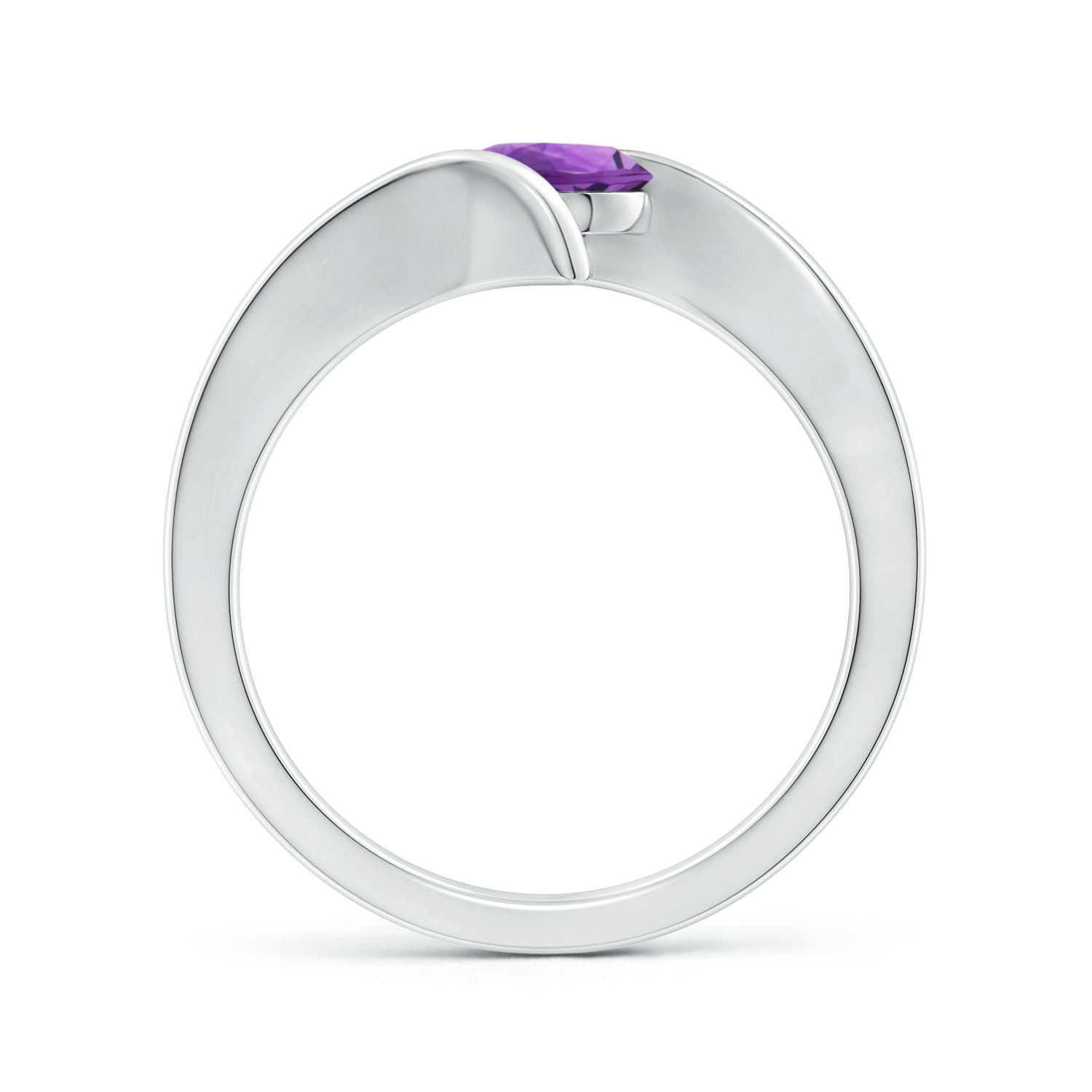 AAA - Amethyst / 0.8 CT / 14 KT White Gold