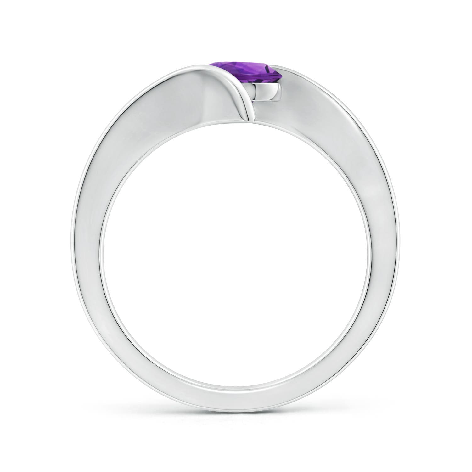 AAAA - Amethyst / 0.8 CT / 14 KT White Gold