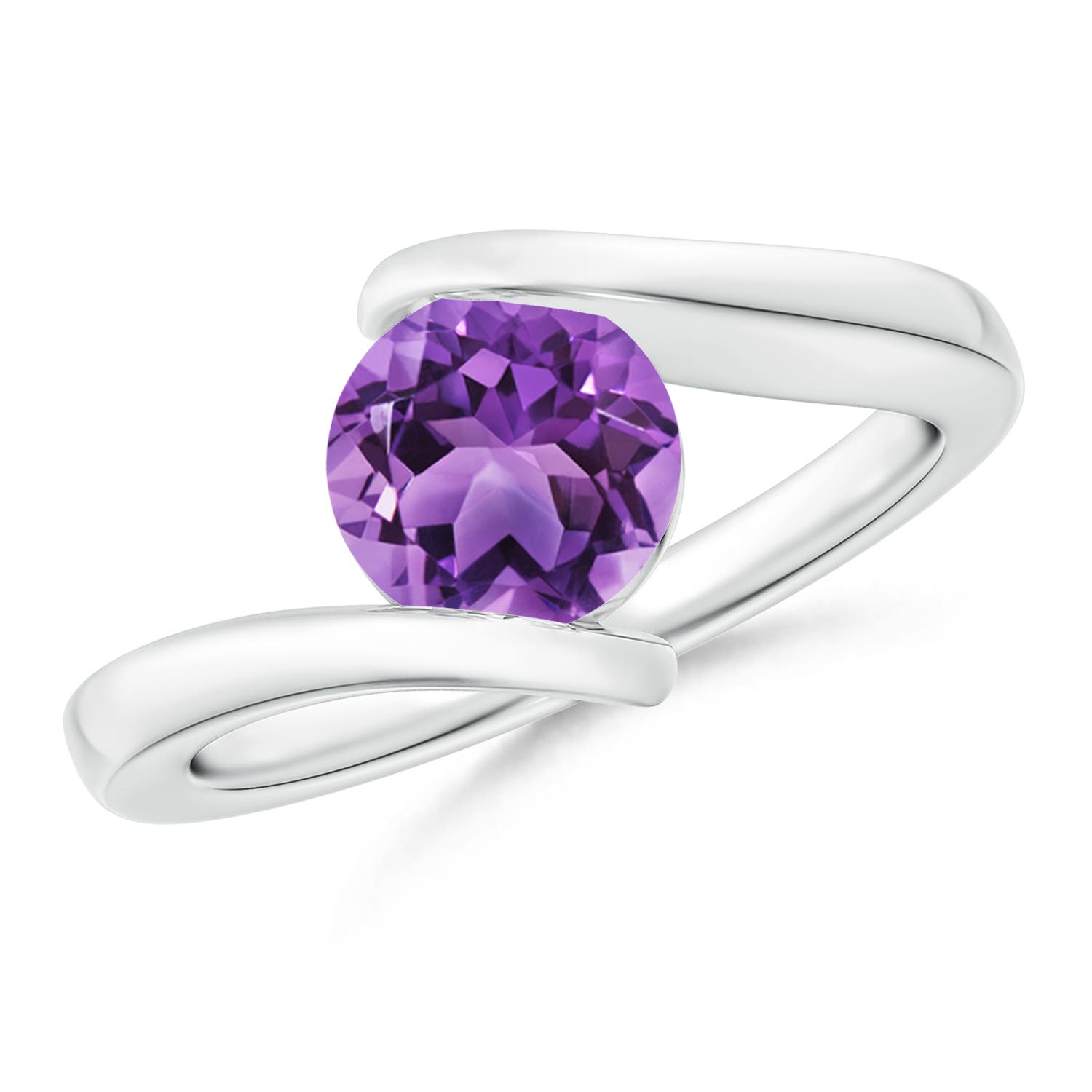 AA - Amethyst / 1.15 CT / 14 KT White Gold