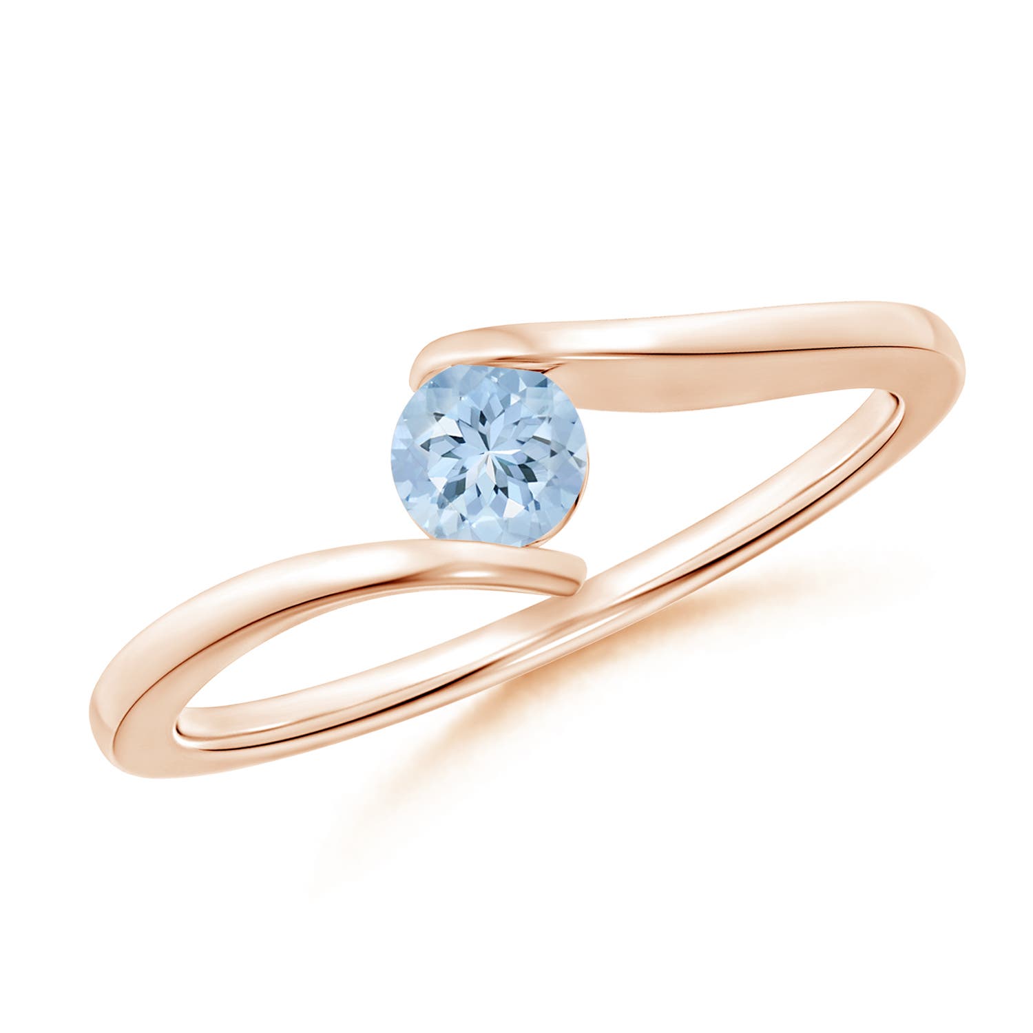 AA - Aquamarine / 0.2 CT / 14 KT Rose Gold