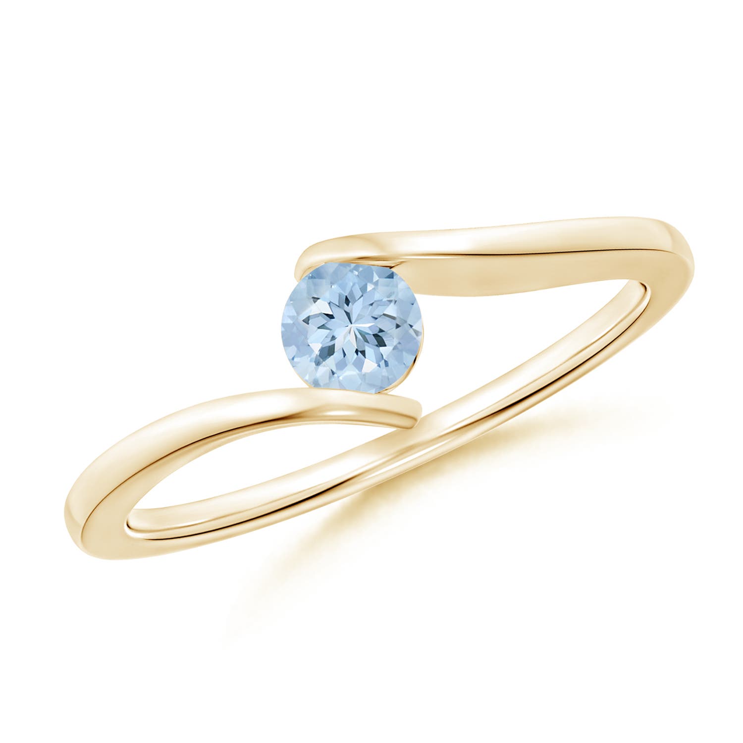 AA - Aquamarine / 0.2 CT / 14 KT Yellow Gold