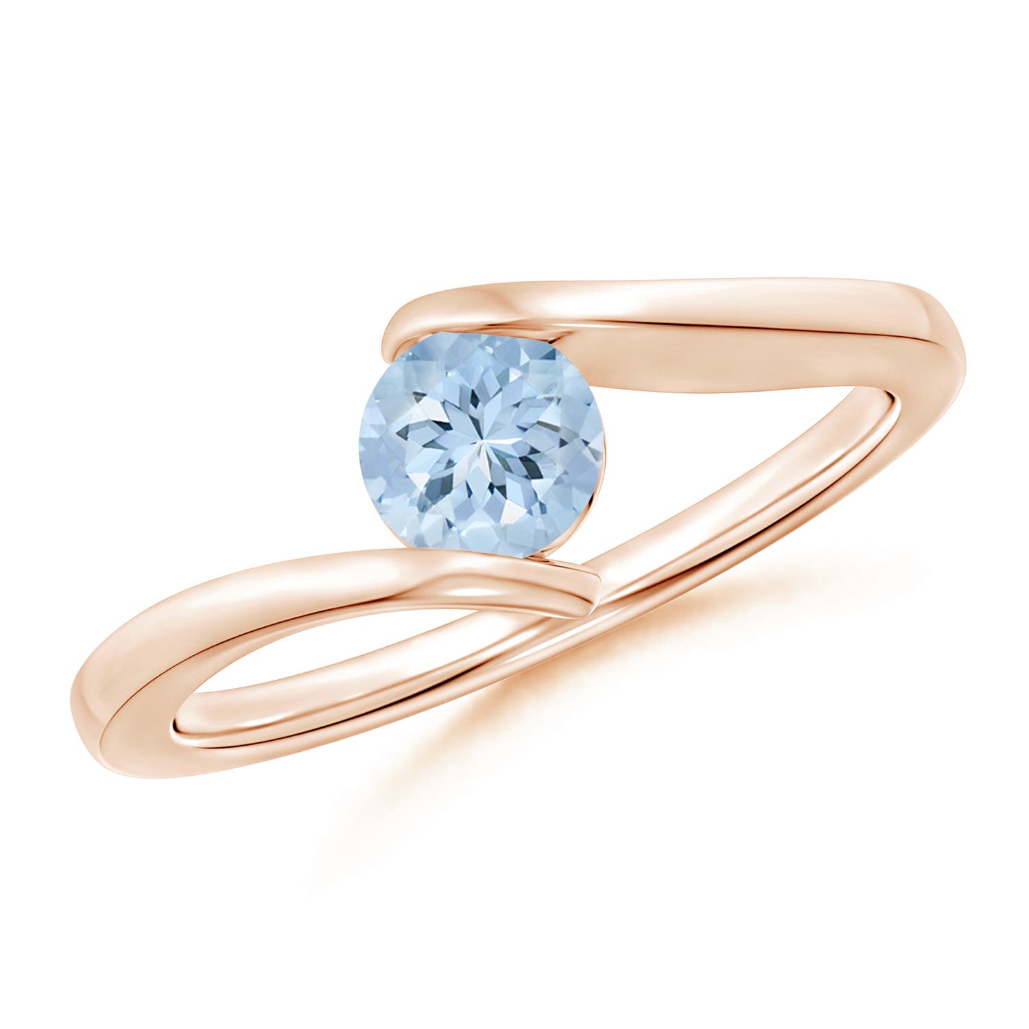 AA - Aquamarine / 0.4 CT / 14 KT Rose Gold