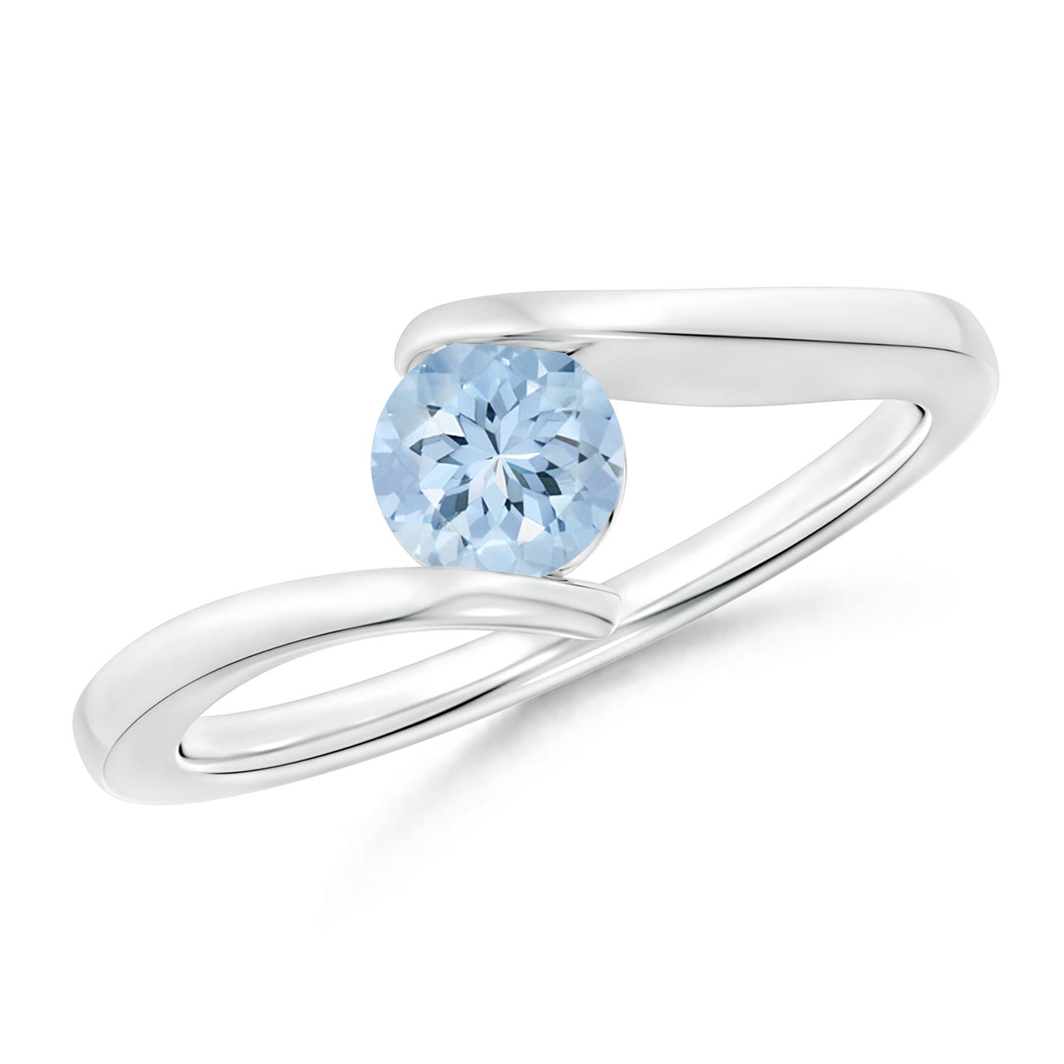 AA - Aquamarine / 0.4 CT / 14 KT White Gold