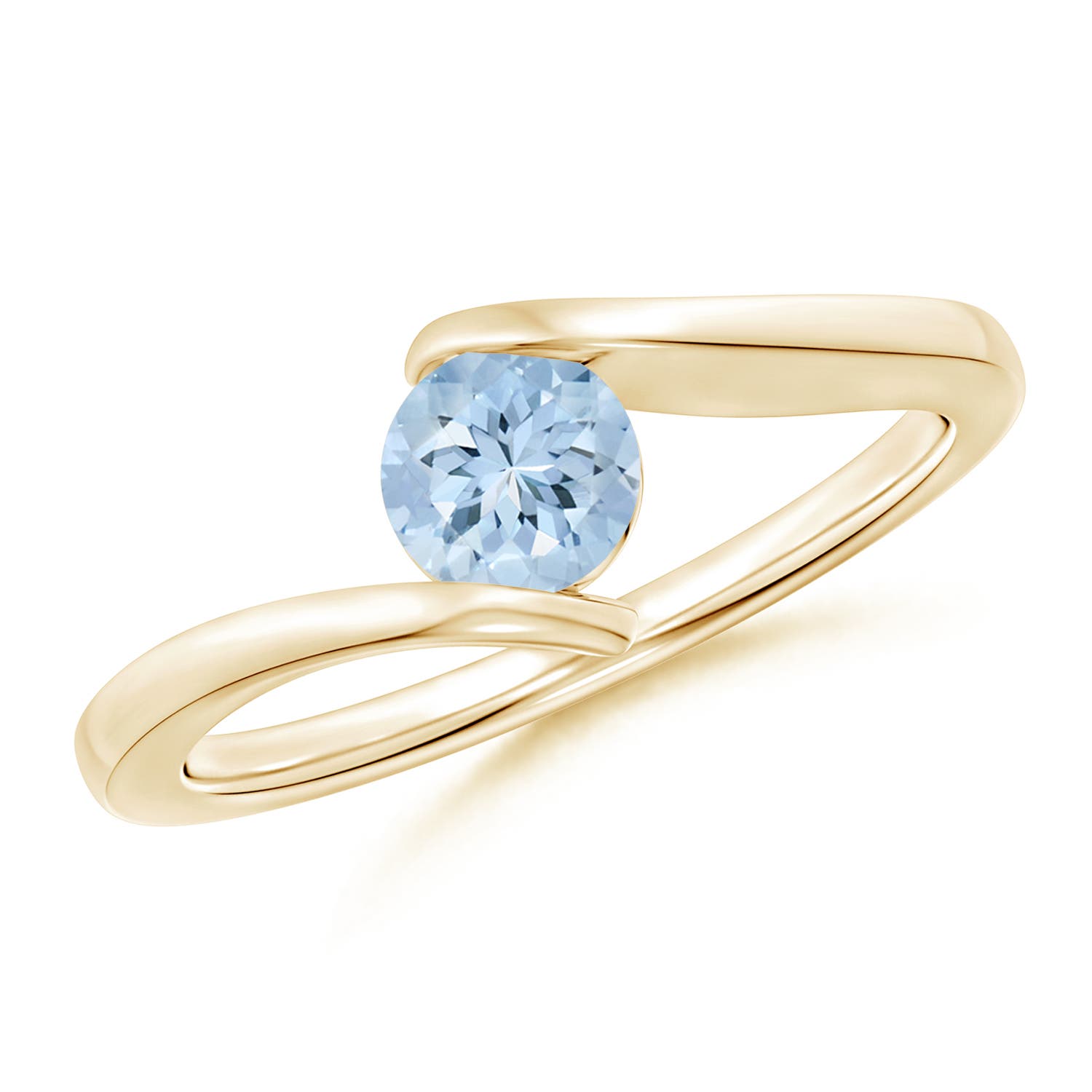 AA - Aquamarine / 0.4 CT / 14 KT Yellow Gold