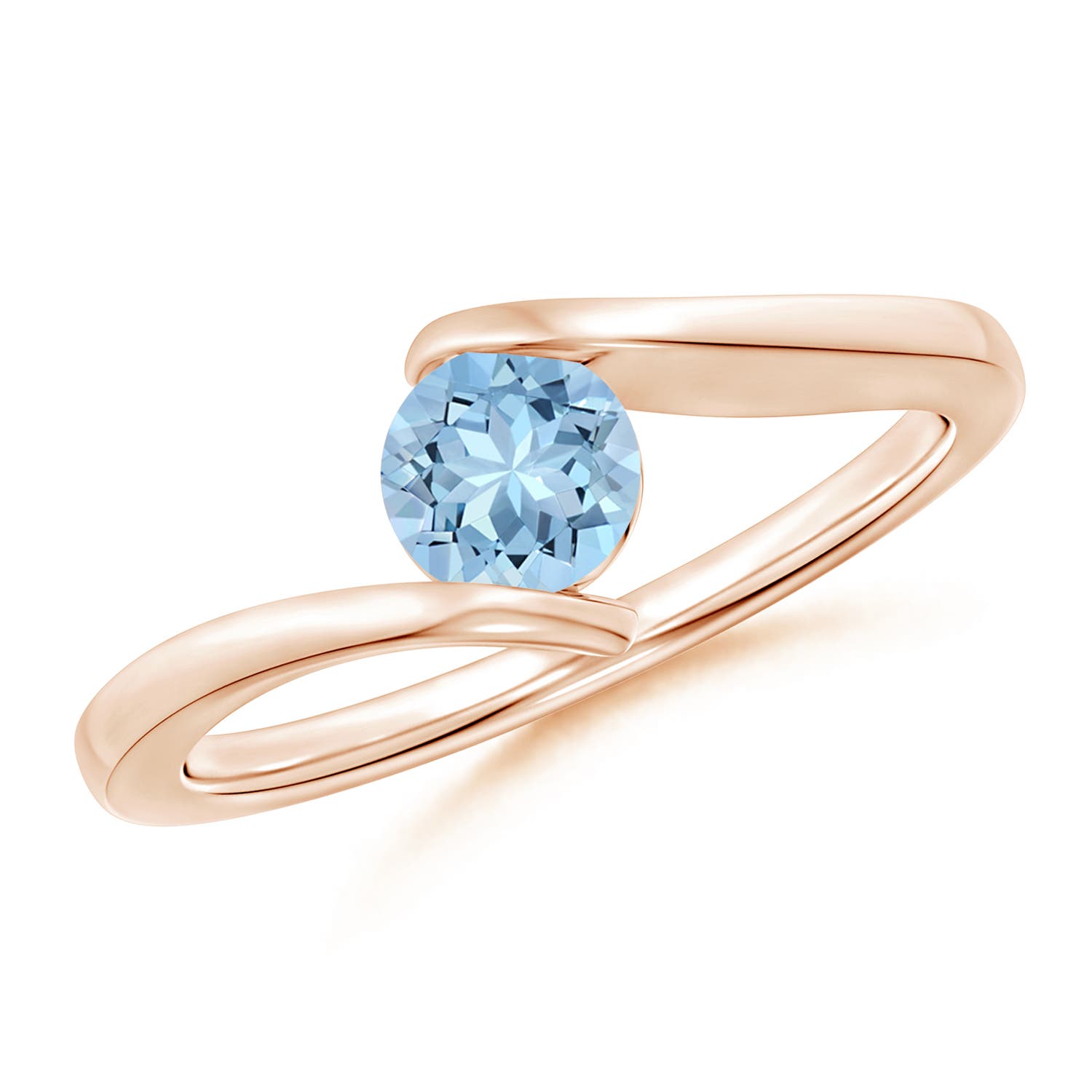 AAA - Aquamarine / 0.4 CT / 14 KT Rose Gold