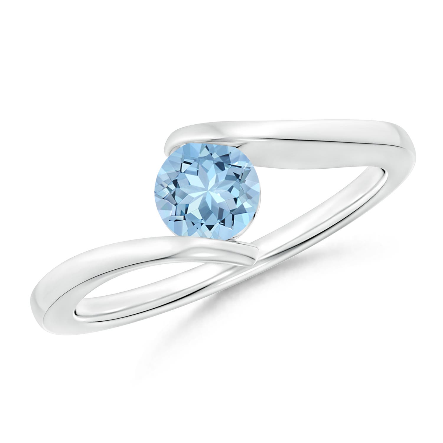 AAA - Aquamarine / 0.4 CT / 14 KT White Gold