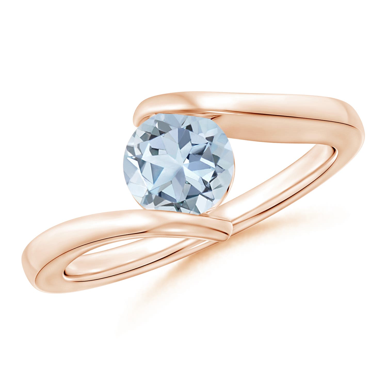 A - Aquamarine / 0.72 CT / 14 KT Rose Gold