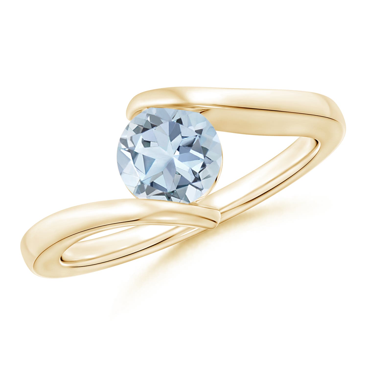 A - Aquamarine / 0.72 CT / 14 KT Yellow Gold