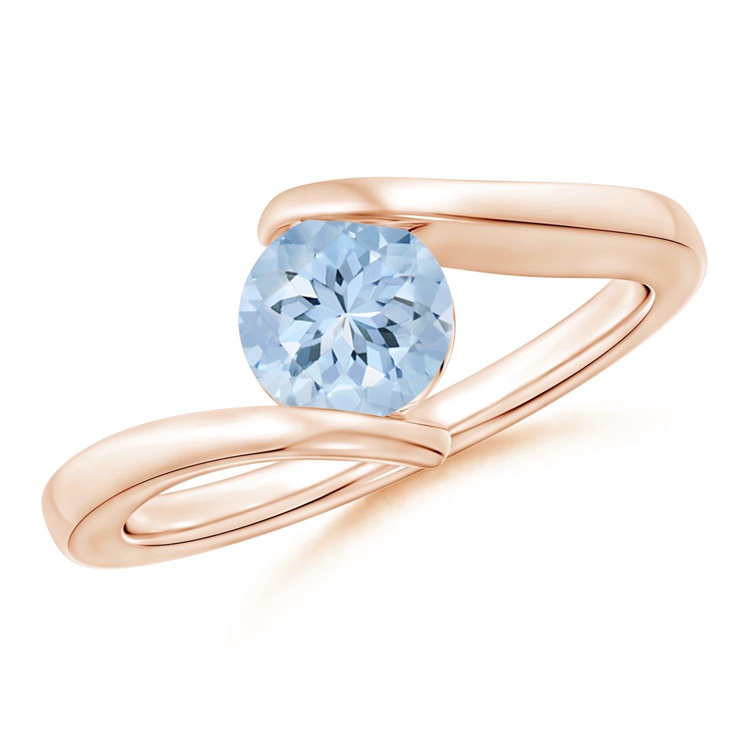 AA - Aquamarine / 0.72 CT / 14 KT Rose Gold