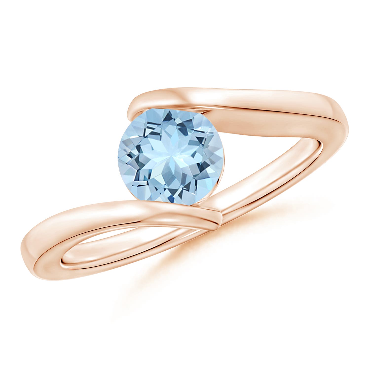 AAA - Aquamarine / 0.72 CT / 14 KT Rose Gold