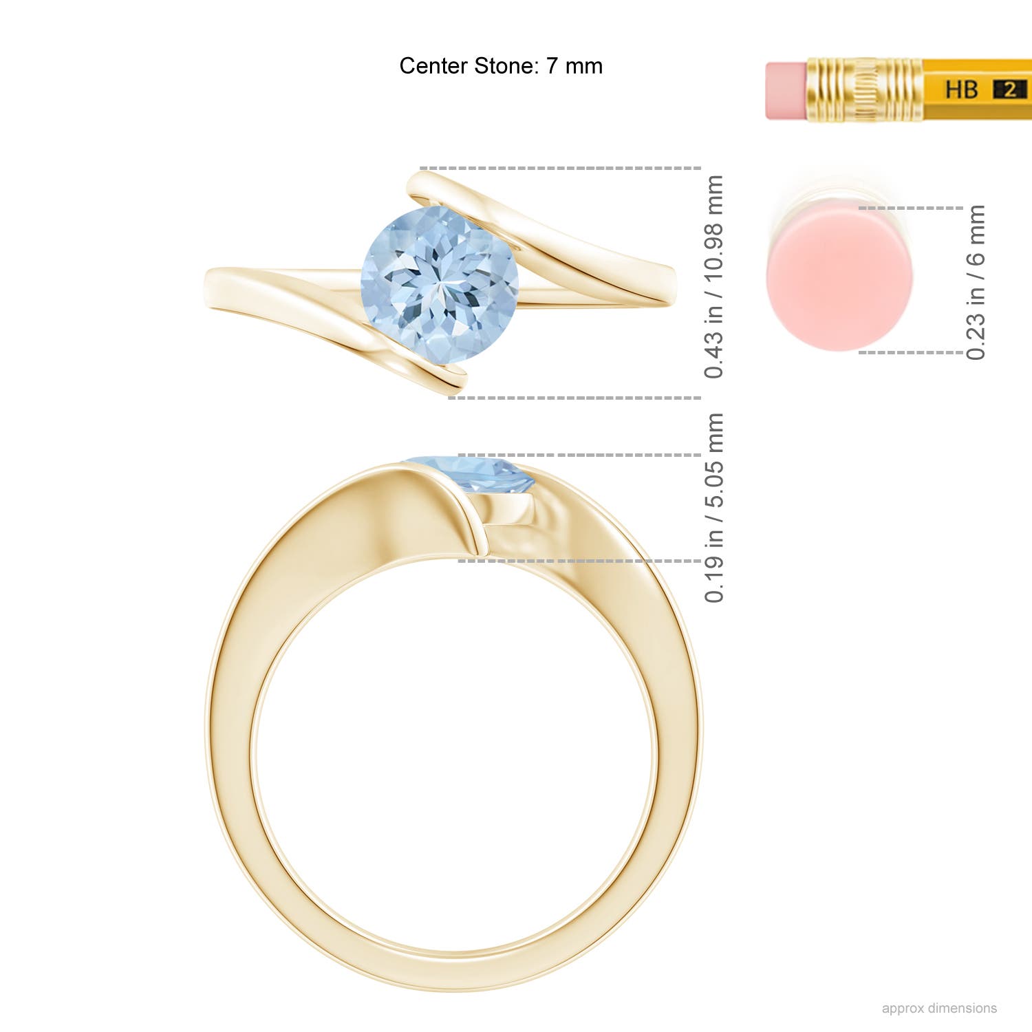 AA - Aquamarine / 1.12 CT / 14 KT Yellow Gold