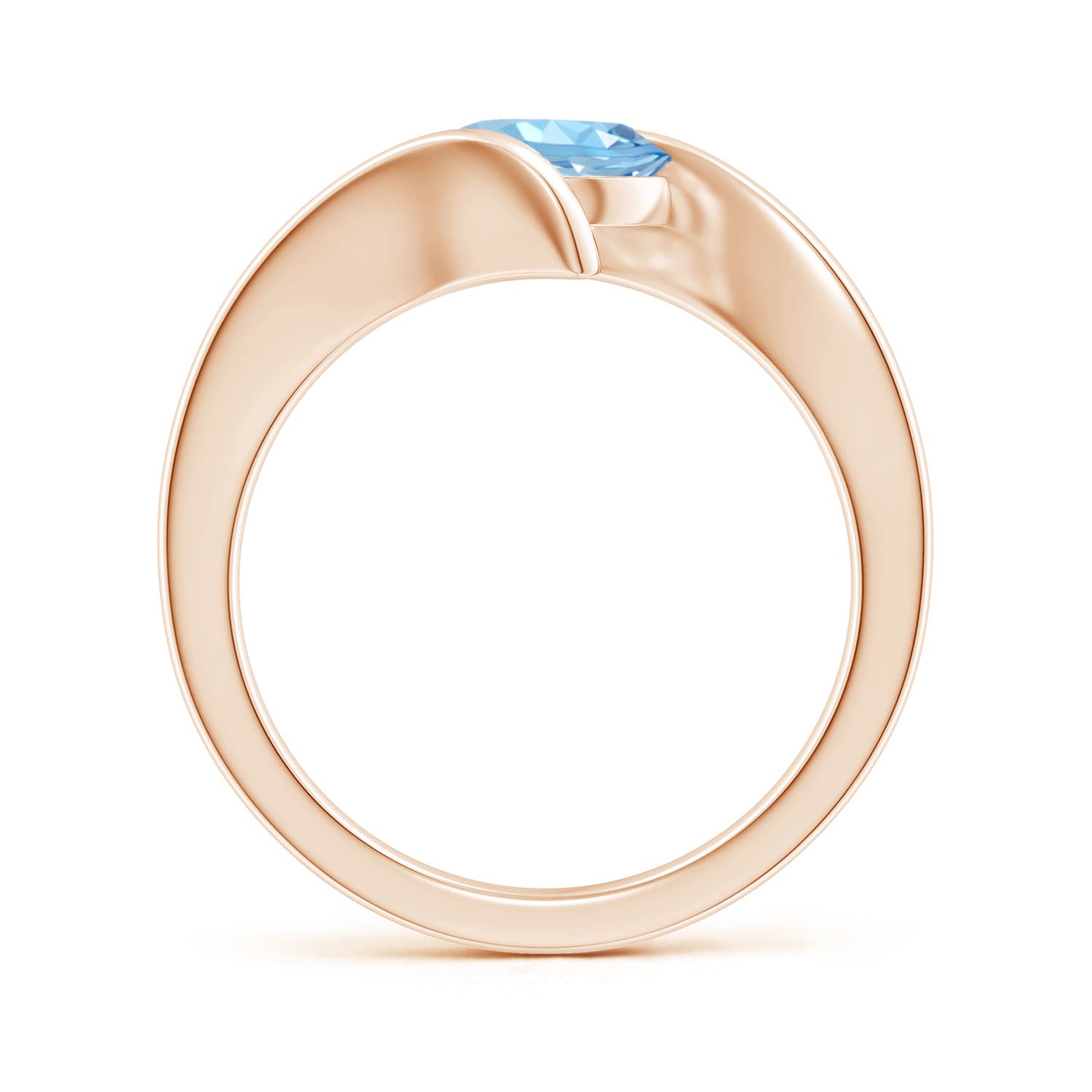 AAAA - Aquamarine / 1.12 CT / 14 KT Rose Gold