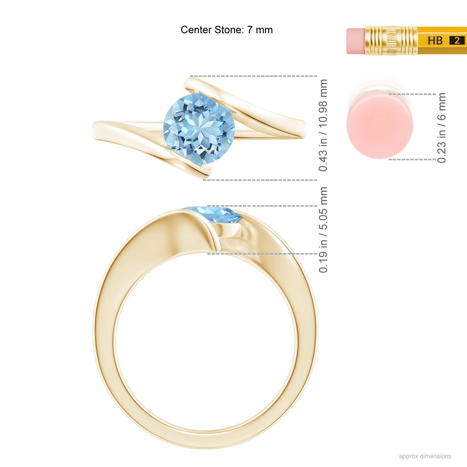 AAAA - Aquamarine / 1.12 CT / 14 KT Yellow Gold