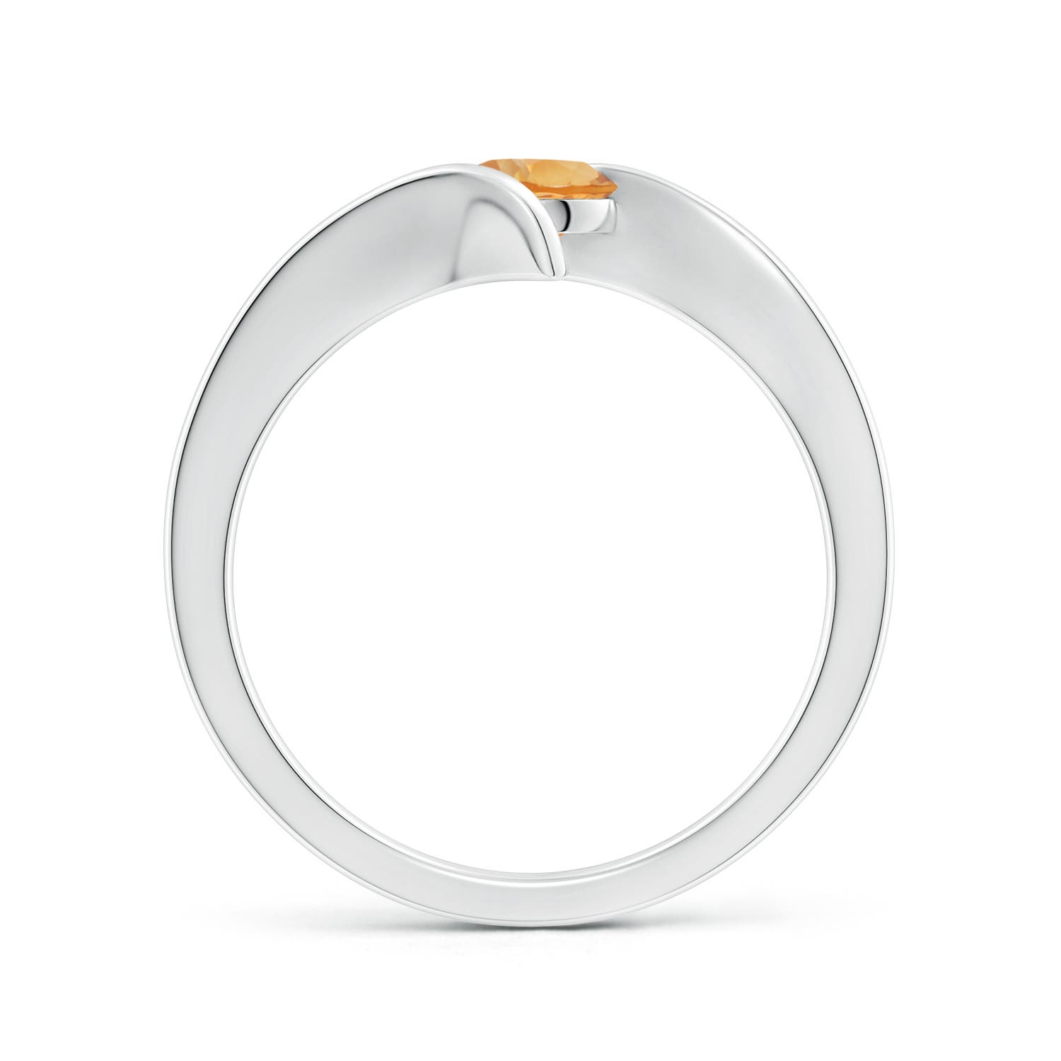 A - Citrine / 0.45 CT / 14 KT White Gold